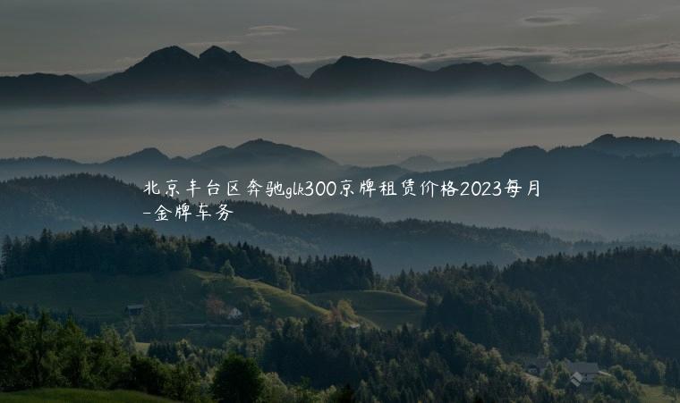 北京丰台区奔驰glk300京牌租赁价格2023每月-新能源指标出租3年多少钱