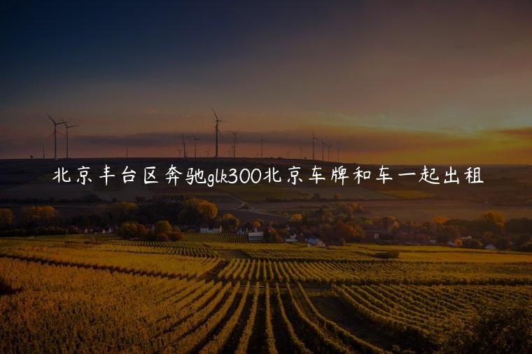 北京丰台区奔驰glk300北京车牌和车一起出租-新能源指标出租3年多少钱