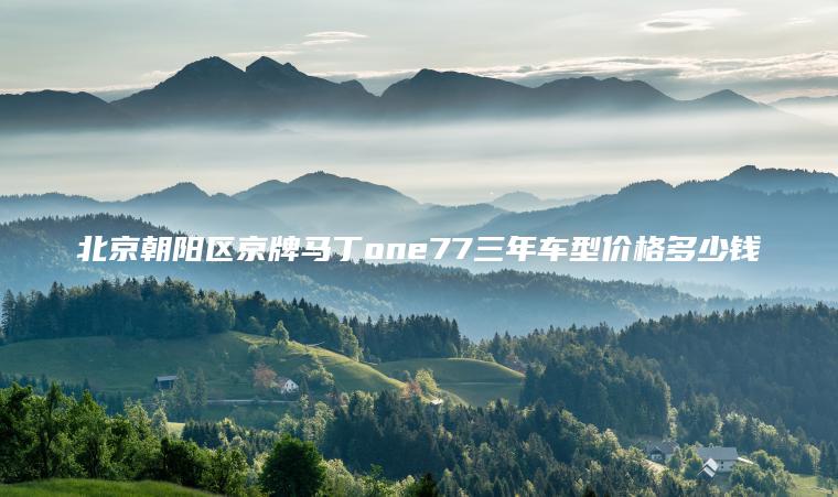 北京朝阳区京牌马丁one77三年车型价格多少钱