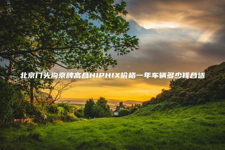 北京门头沟京牌高合HIPHIX价格一年车辆多少钱合适