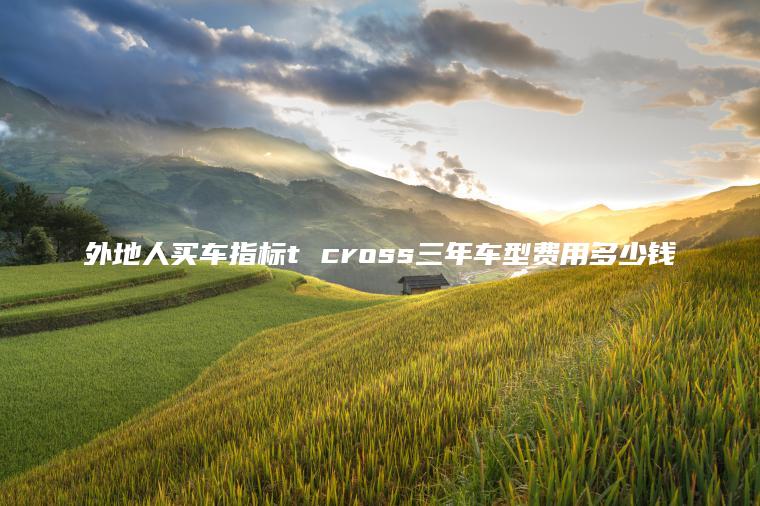 外地人买车指标t cross三年车型费用多少钱