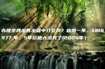 办理京牌出售出租中介公司？租用一年、三年。5年价格大曝光了(2024年）