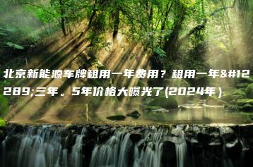 北京新能源车牌租用一年费用？租用一年、三年。5年价格大曝光了(2024年）