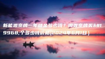 新能源京牌一年租金多少钱？闲置京牌买一个多少钱价格(2024年6月1日）