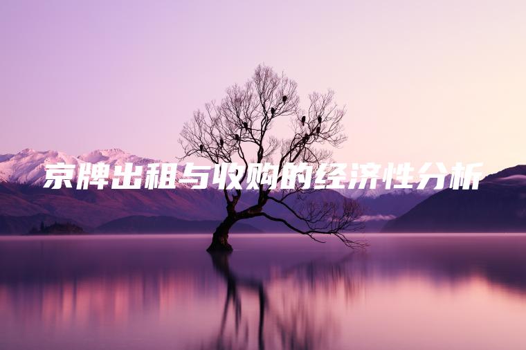 京牌出租与收购的经济性分析